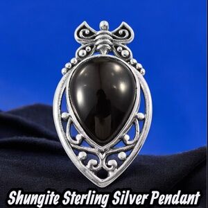 Artisan Crafted Elite Shungite Sterling Silver Pendant NWOT